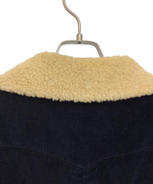 SUGAR CANE（シュガーケーン）SUGAR CANE (シュガーケーン) コーデュロイランチコート ネイビー×アイボリー サイズ:Lの古着・服飾アイテム