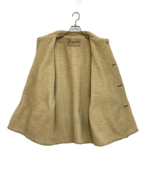 SUGAR CANE（シュガーケーン）SUGAR CANE (シュガーケーン) コーデュロイランチコート ネイビー×アイボリー サイズ:Lの古着・服飾アイテム