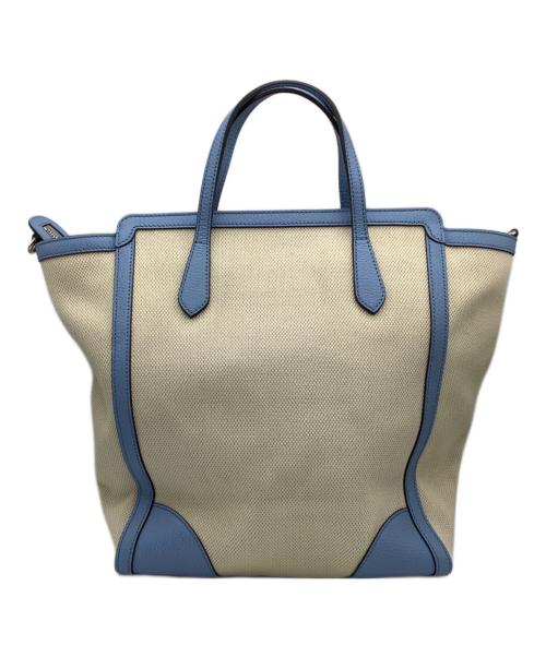 GUCCI（グッチ）GUCCI (グッチ) 2WAYバッグ アイボリー×スカイブルー サイズ:−の古着・服飾アイテム