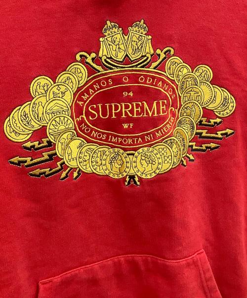 SUPREME（シュプリーム）SUPREME (シュプリーム) Love or Hate Hooded Sweatshirt レッド サイズ:Mの古着・服飾アイテム