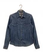 CHROME HEARTSクロムハーツ）の古着「デニムウエスタンシャツ」｜インディゴ