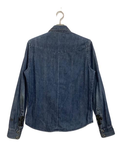 CHROME HEARTS（クロムハーツ）CHROME HEARTS (クロムハーツ) デニムウエスタンシャツ インディゴ サイズ:Mの古着・服飾アイテム