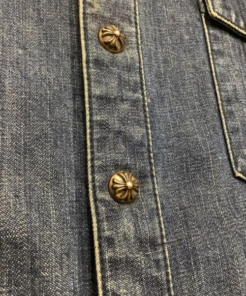 CHROME HEARTS（クロムハーツ）CHROME HEARTS (クロムハーツ) デニムウエスタンシャツ インディゴ サイズ:Mの古着・服飾アイテム