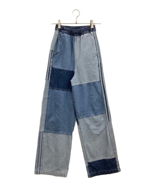 adidas（アディダス）adidas (アディダス) KSENIA SCHNAIDER (クセニア シュナイダー) パッチワークジーンズ インディゴ サイズ:2XSの古着・服飾アイテム