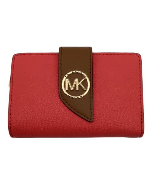 MICHAEL KORS（マイケル・コース）MICHAEL KORS (マイケルコース) 2つ折り財布 ピンク×ブラウン サイズ:−の古着・服飾アイテム