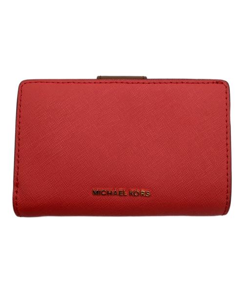 MICHAEL KORS（マイケル・コース）MICHAEL KORS (マイケルコース) 2つ折り財布 ピンク×ブラウン サイズ:−の古着・服飾アイテム