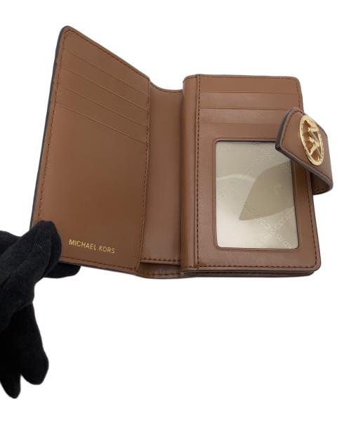 MICHAEL KORS（マイケル・コース）MICHAEL KORS (マイケルコース) 2つ折り財布 ピンク×ブラウン サイズ:−の古着・服飾アイテム