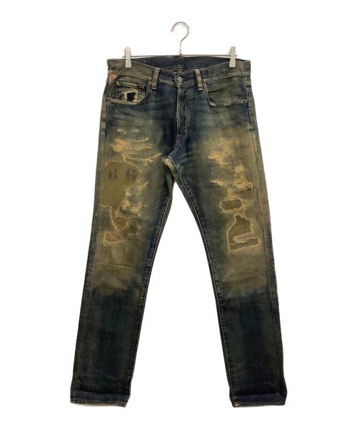 Denim & Supply Ralph Lauren（デニム＆サプライ ラルフローレン）Denim & Supply Ralph Lauren (デニム＆サプライ ラルフローレン) ダメージデニムパンツ インディゴ サイズ:32/32の古着・服飾アイテム