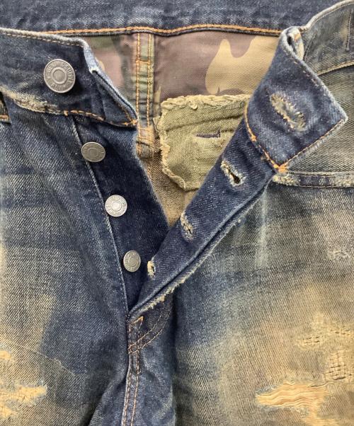 Denim & Supply Ralph Lauren（デニム＆サプライ ラルフローレン）Denim & Supply Ralph Lauren (デニム＆サプライ ラルフローレン) ダメージデニムパンツ インディゴ サイズ:32/32の古着・服飾アイテム