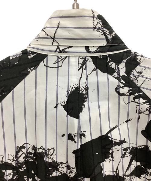 Y's（ワイズ）Y's (ワイズ) シャツワンピース ホワイト×ブラック サイズ:2の古着・服飾アイテム