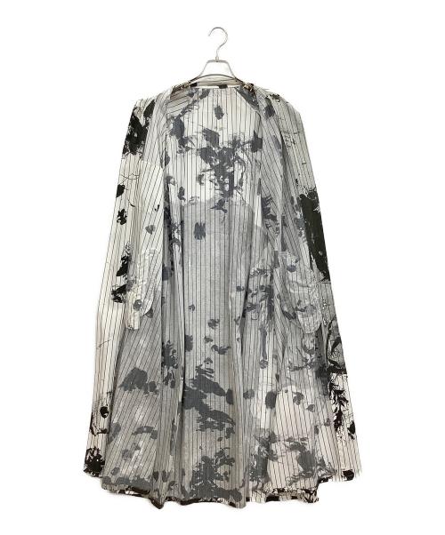 Y's（ワイズ）Y's (ワイズ) シャツワンピース ホワイト×ブラック サイズ:2の古着・服飾アイテム