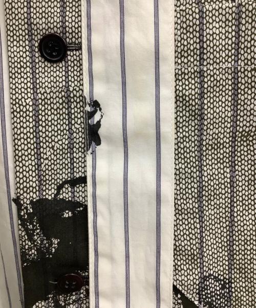 Y's（ワイズ）Y's (ワイズ) シャツワンピース ホワイト×ブラック サイズ:2の古着・服飾アイテム