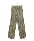 PLEATS PLEASEプリーツプリーズ）の古着「プリーツパンツ」｜イエロー