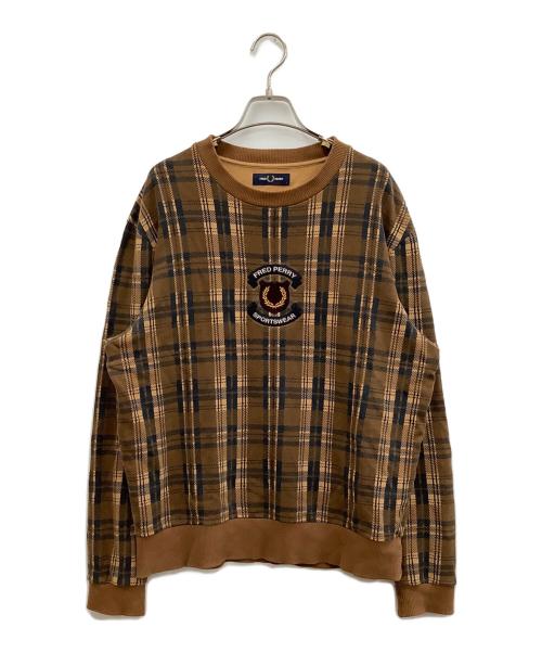 FRED PERRY（フレッドペリー）FRED PERRY (フレッドペリー) スウェット ブラウン×ブラック サイズ:Sの古着・服飾アイテム