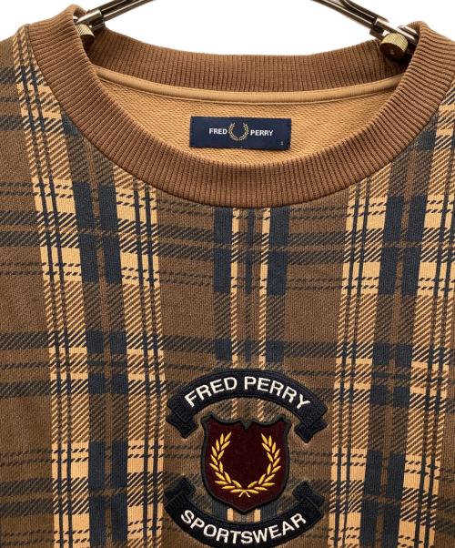 FRED PERRY（フレッドペリー）FRED PERRY (フレッドペリー) スウェット ブラウン×ブラック サイズ:Sの古着・服飾アイテム
