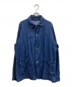 POST O'ALLSポストオーバーオールズ）の古着「シャブレーカバーオールシャツ」｜インディゴ