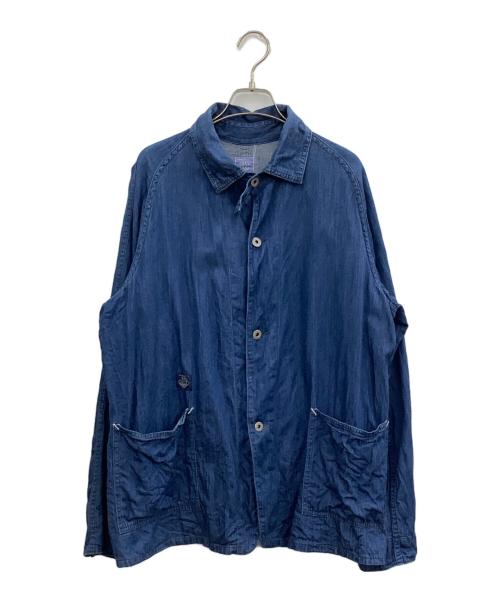 POST O'ALLS（ポストオーバーオールズ）POST O'ALLS (ポストオーバーオールズ) シャブレーカバーオールシャツ インディゴ サイズ:Lの古着・服飾アイテム
