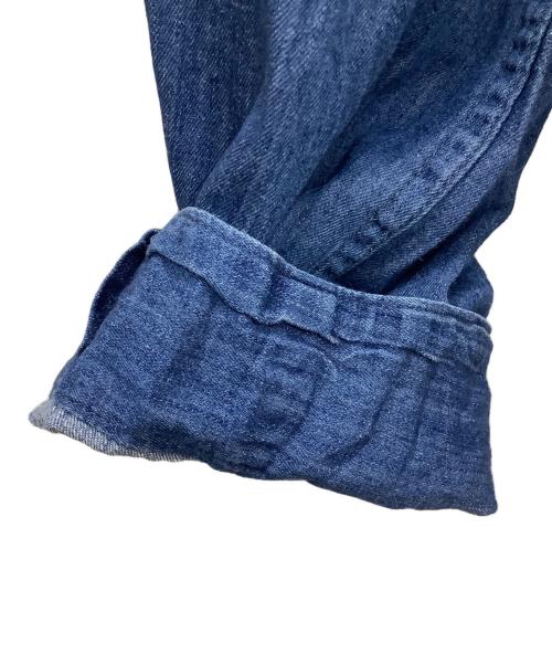 POST O'ALLS（ポストオーバーオールズ）POST O'ALLS (ポストオーバーオールズ) シャブレーカバーオールシャツ インディゴ サイズ:Lの古着・服飾アイテム