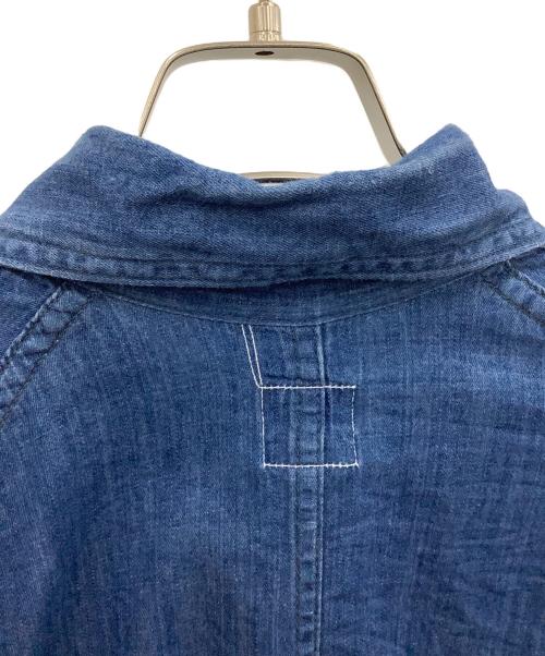 POST O'ALLS（ポストオーバーオールズ）POST O'ALLS (ポストオーバーオールズ) シャブレーカバーオールシャツ インディゴ サイズ:Lの古着・服飾アイテム