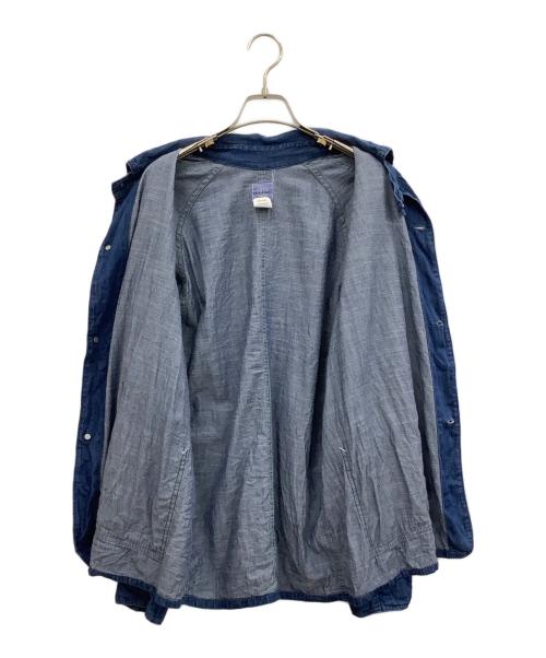 POST O'ALLS（ポストオーバーオールズ）POST O'ALLS (ポストオーバーオールズ) シャブレーカバーオールシャツ インディゴ サイズ:Lの古着・服飾アイテム