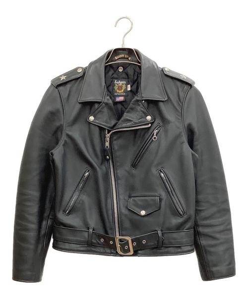 SCHOTT BROS.（ショット）SCHOTT BROS. (ショットブロス) レザーライダースジャケット ブラック サイズ:38の古着・服飾アイテム