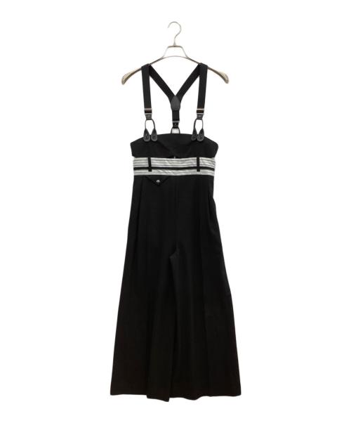 AULA AILA（アウラアイラ）AULA AILA (アウラアイラ) SUSPENDER SALOPETTE ホワイト×ブラックの古着・服飾アイテム