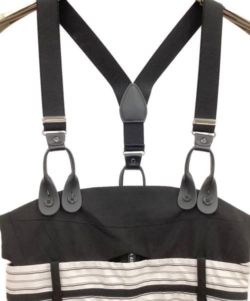 AULA AILA（アウラアイラ）AULA AILA (アウラアイラ) SUSPENDER SALOPETTE ホワイト×ブラックの古着・服飾アイテム