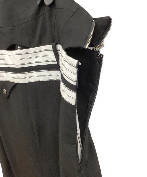 AULA AILA（アウラアイラ）AULA AILA (アウラアイラ) SUSPENDER SALOPETTE ホワイト×ブラックの古着・服飾アイテム