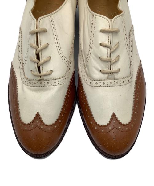 RALPH LAUREN（ラルフローレン）RALPH LAUREN (ラルフローレン) ウィングチップブーツ ベージュ×ブラウン サイズ:22.5の古着・服飾アイテム