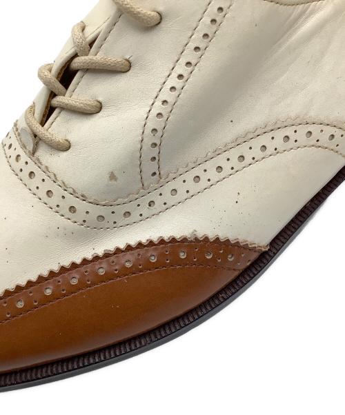 RALPH LAUREN（ラルフローレン）RALPH LAUREN (ラルフローレン) ウィングチップブーツ ベージュ×ブラウン サイズ:22.5の古着・服飾アイテム