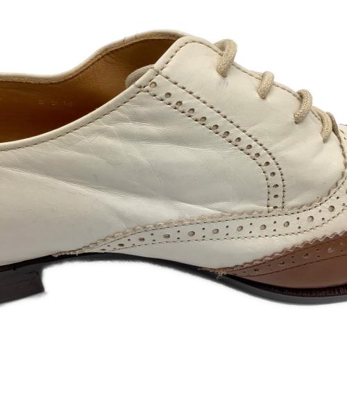 RALPH LAUREN（ラルフローレン）RALPH LAUREN (ラルフローレン) ウィングチップブーツ ベージュ×ブラウン サイズ:22.5の古着・服飾アイテム