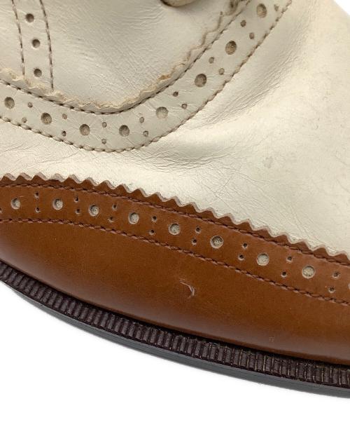 RALPH LAUREN（ラルフローレン）RALPH LAUREN (ラルフローレン) ウィングチップブーツ ベージュ×ブラウン サイズ:22.5の古着・服飾アイテム