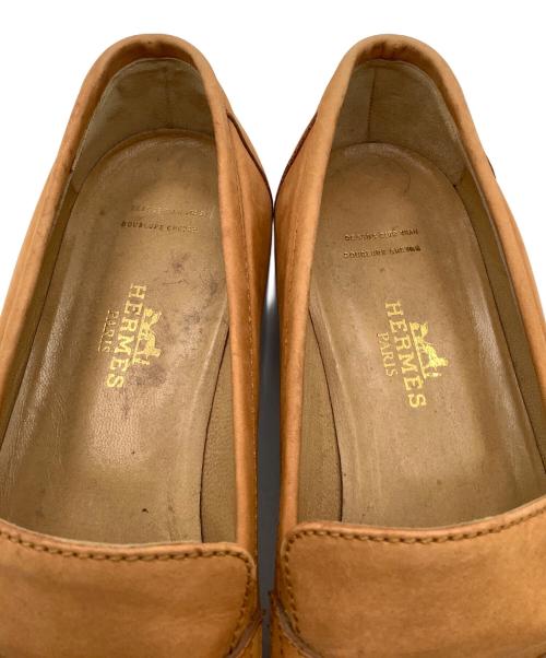 HERMES（エルメス）HERMES (エルメス) スウェードローファー ブラウン サイズ:35の古着・服飾アイテム