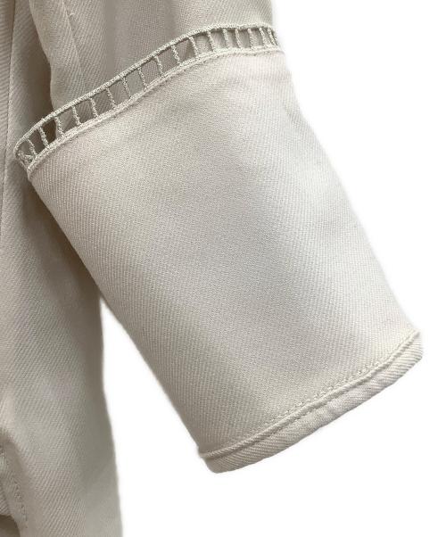 ebure（エブール）ebure (エブール) ウールサキソニーオーバーシルエットブラウス グレー サイズ:36の古着・服飾アイテム