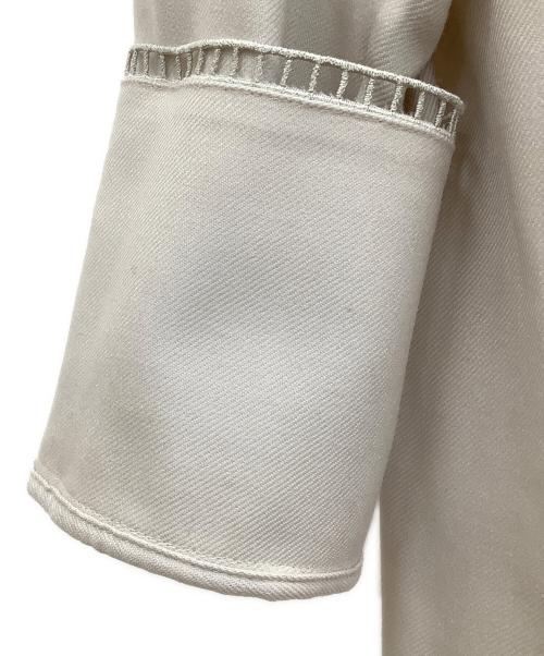 ebure（エブール）ebure (エブール) ウールサキソニーオーバーシルエットブラウス グレー サイズ:36の古着・服飾アイテム