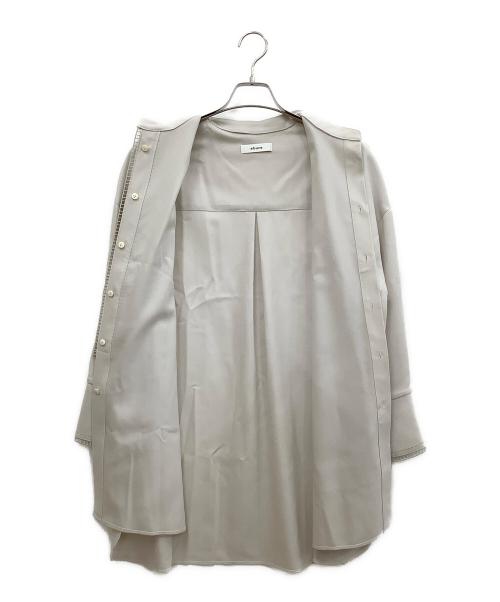ebure（エブール）ebure (エブール) ウールサキソニーオーバーシルエットブラウス グレー サイズ:36の古着・服飾アイテム