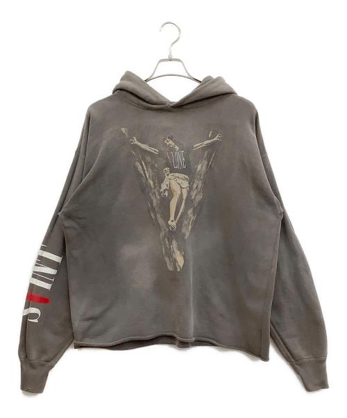 SAINT MICHAEL（セントマイケル）SAINT MICHAEL (セントマイケル) VLONE (ヴィーロン) プルオーバーパーカー チャコールグレー サイズ:XLの古着・服飾アイテム