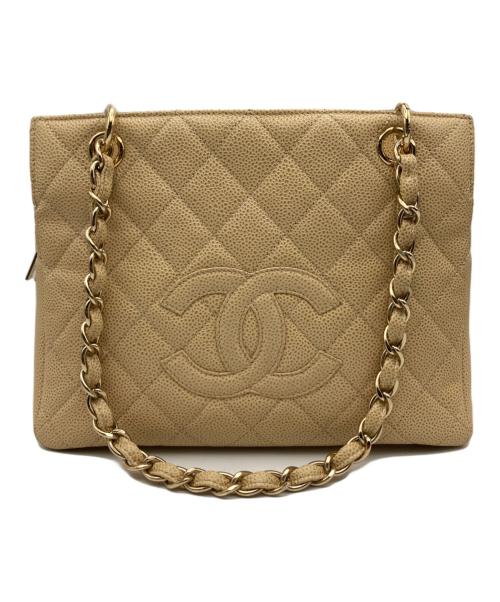 CHANEL（シャネル）CHANEL (シャネル) チェーンショルダーバッグ ベージュの古着・服飾アイテム