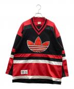 adidasアディダス）の古着「90'sゲームシャツ」｜レッド×ブラック