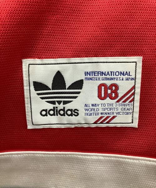 adidas（アディダス）adidas (アディダス) 90'sゲームシャツ レッド×ブラック サイズ:M−Lの古着・服飾アイテム