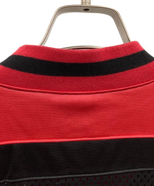 adidas（アディダス）adidas (アディダス) 90'sゲームシャツ レッド×ブラック サイズ:M−Lの古着・服飾アイテム