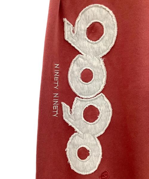 9090（9090）9090 (9090) OG Logo Patched Sweat Pants レッド サイズ:XLの古着・服飾アイテム
