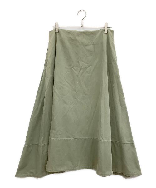 MADISON BLUE（マディソンブルー）MADISON BLUE (マディソンブルー) バックサテンマキシフレアスカート オリーブ サイズ:Mの古着・服飾アイテム