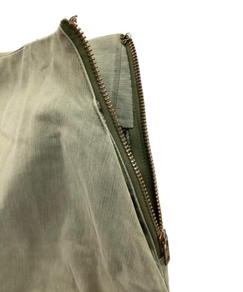 MADISON BLUE（マディソンブルー）MADISON BLUE (マディソンブルー) バックサテンマキシフレアスカート オリーブ サイズ:Mの古着・服飾アイテム