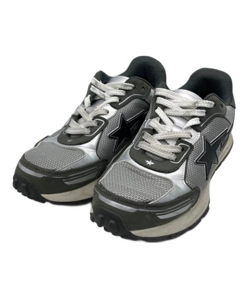 A BATHING APE（ア ベイシング エイプ）A BATHING APE (ア ベイシング エイプ) スニーカー グレー×シルバー サイズ:26の古着・服飾アイテム