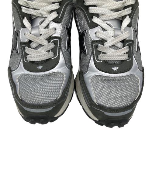 A BATHING APE（ア ベイシング エイプ）A BATHING APE (ア ベイシング エイプ) スニーカー グレー×シルバー サイズ:26の古着・服飾アイテム