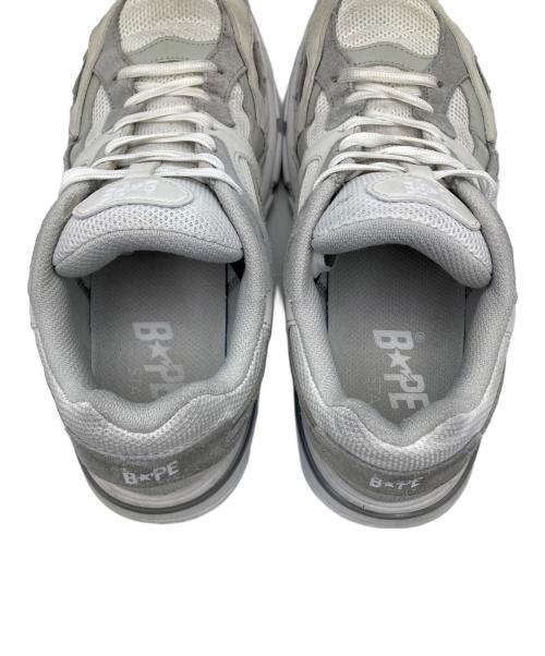 A BATHING APE（ア ベイシング エイプ）A BATHING APE (ア ベイシング エイプ) スニーカー ホワイト×グレー サイズ:26.5の古着・服飾アイテム