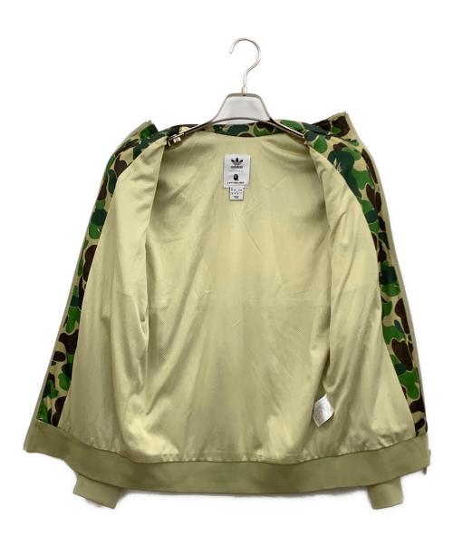 adidas（アディダス）adidas (アディダス) A BATHING APE (ア ベイシング エイプ) トラックジャケット ベージュ×グリーン サイズ:Lの古着・服飾アイテム