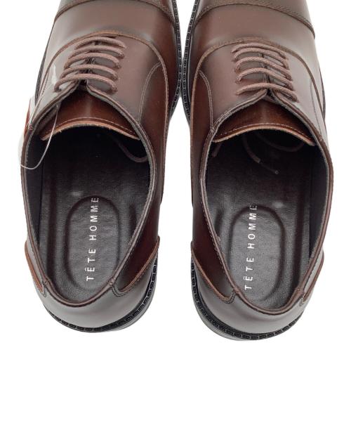 TETE HOMME（テット オム）TETE HOMME (テット オム) ドレスシューズ ブラウン サイズ:27の古着・服飾アイテム