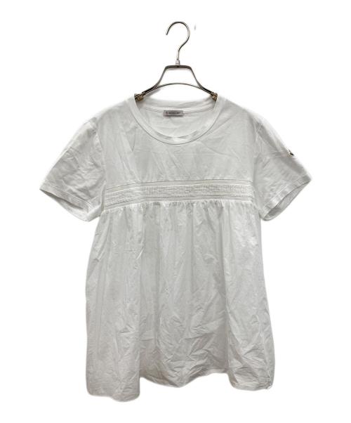 MONCLER（モンクレール）MONCLER (モンクレール) 半袖カットソー ホワイト サイズ:Lの古着・服飾アイテム